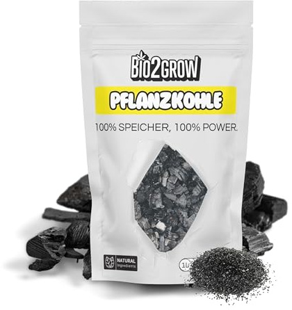 Bio2Grow Pflanzkohle Grow 2 Liter – Bodenverbesserer für Humusaufbau, Nährstoffspeicherung und Substratmischungen