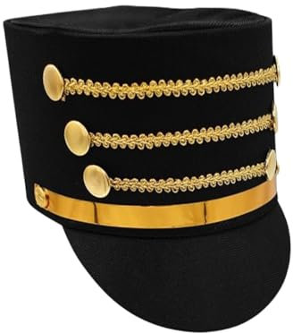 Majorette Hat - Nutcracker Hat | 22.83 Inch Polyester Soldier Drum Band Hat | Cheerleader Fancy Dress Accessory | Toy Soldier Hat for Cosplay & Performances