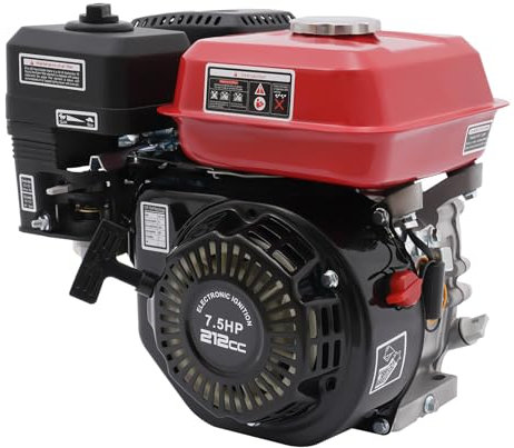 Motore a benzina da 7,5 CV, 4000 W, 4 tempi, Go Kart con motore, benzina, 212 ccm, per tosaerba, pompa dell'acqua, vibrazione, generatore, potente efficiente, durevole, raffreddato ad aria