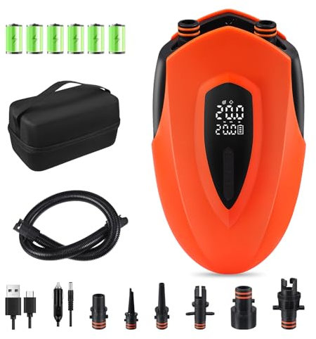 Pompe à Air électrique Sup,12000 mAh 20 PSI Gonfleur Electrique Paddle Rechargeable, Gonflage et Dégonflage, Fonction d'arrêt Automatique, Pompe Sup pour Kayaks,Tente, Matelas, Sports Nautiques