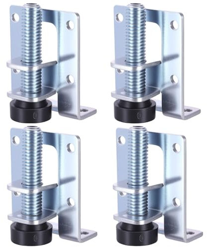 4 Stück Nivellierfüße, Möbelfüße Verstellbare Möbelfüße, 55mm Sockelfüße, Höhenverstellbare Füße, Metall Schrankfüsse Möbelfuß für Schränke Werkbank Regalfüße Tischfüße Tischfuß Stellfüße,Zinkblau