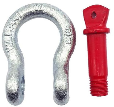 Wjelet 4 pezzi Grillo riccio, grande in acciaio al carbonio zincato ad alta resistenza con bullone oculare, grillo a U, portata di carico per arrampicata, ancora, trasporto e sollevamento di carichi
