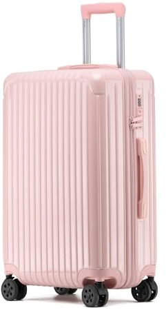 yuweijie Valise Cabine · Valise Rigide 100% en Polycarbonate (PC) · 4 Roues · Serrure TSA · Poignée Télescopique Réglable · S-55cm · 40L · Rose