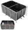 VEVOR Bassin à Poissons Hors Sol, Capacité 1023,3 L, Étang à Poissons en Toile PVC, avec Panneau Transparent, Cadre en Acier Inoxydable et Vanne de Vidange, pour Poissons Rouges, Carpes, Koïs, Noir