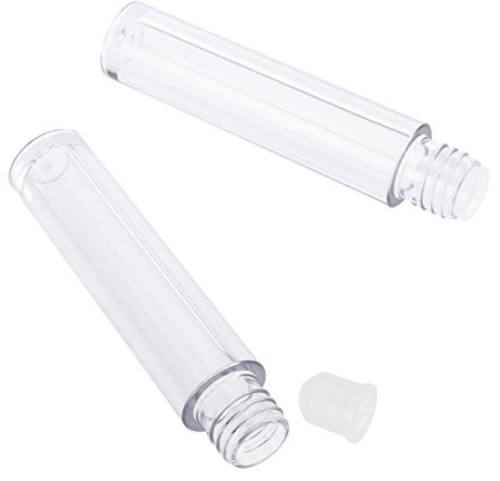 PLAFOPE 6 Stück Leere Wimperntusche Tuben zum Nachfüllen Transparente Eyelash Brush Tubes mit Schwarzem Deckel Wiederverwendbare Mascara Behälter für DIY Wimperncreme und Volumenpflege