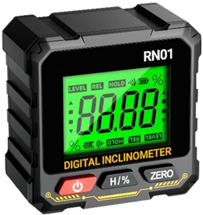 VRTYVEYBB RN01 Digitaler Winkelmesser, Elektronische Wasserwaage, Hintergrundbeleuchtung, Messwerkzeug für Holzbearbeitung