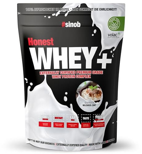 #sinob Whey Protein Pulver aus irischer Weidemilch (Grass Fed) - 820 g 820 g Eiweißpulver – geschmacksneutral, cremig & löslich - für eine eiweißreiche Ernährung - Sojafrei – Made in Germany - Neutral