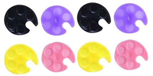 MUSISALY Mini Manicure Nail Art Ring Tray Plastic Palette Portable Nail Polish Mixer