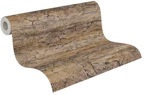 A.S. Création Äste-Fototapete – Braun, Creme, Rot – 1,59 x 2,80 m | Natürliches Äste-Motiv als natürlicher Blickfang – matte Motivtapete, einfach zu verkleben & spurlos abziehbar