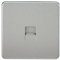 Knightsbridge SF7400BC Screwless Telephone Extension Socket, Brushed Chrome