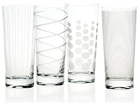 Mikasa Cheers 5159317 Lot de 4 Verres Highball en Cristal -Argenté - 550 ML