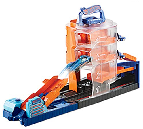 Hot Wheels GBF95 City Super Spin Parkhaus, Spielzeug ab 4 Jahren