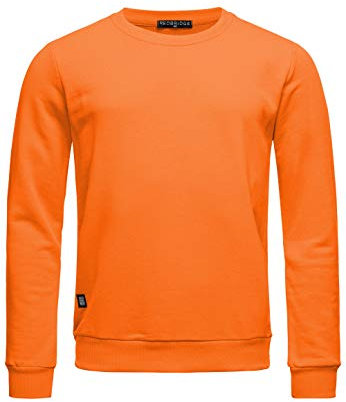 RED BRIDGE Felpa da Uomo Premium Basic Maglia in Cotone Arancione L