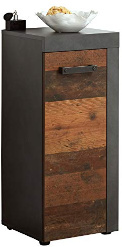 trendteam smart living - Indy - Kommode - Matera/Alteiche - Nachtkonsole mit 2 Fächern - (BxHxT) 36 x 81 x 31 cm - rustikales Design - Kratzfest