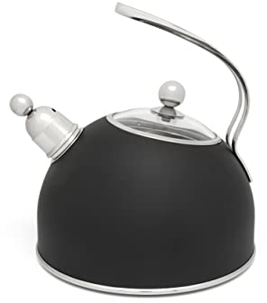 Bredemeijer Bouilloire sifflante en acier inoxydable noir mat inductif 2,5 l
