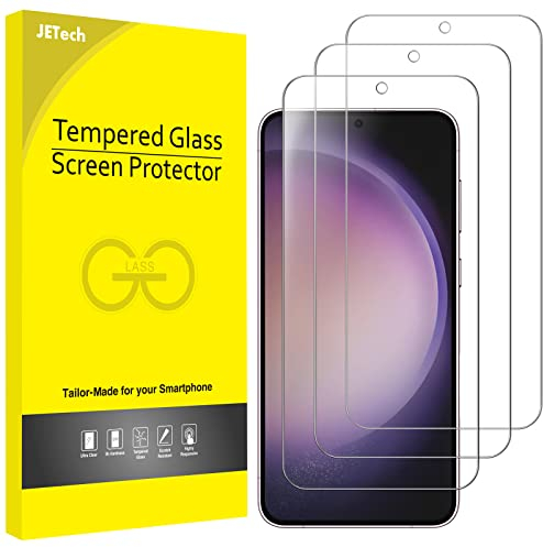 JETech Protector de Pantalla para Samsung Galaxy S23+ / S23 Plus 5G 6,6 Pulgadas, Cristal Vidrio Templado, Compatible Huellas Dactilares ID, HD Transparente, 3 Paquetes