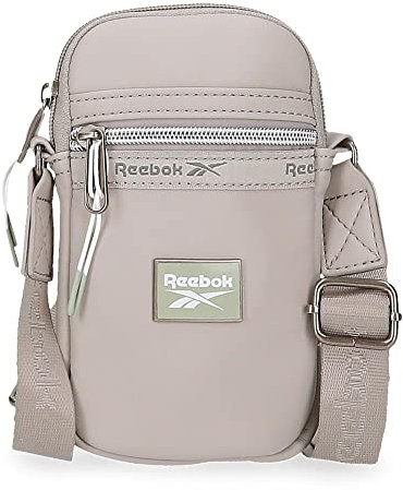 Reebok Tina Bandolera Pequeña Gris 11x17,5x2,5 cms Piel sintética