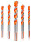 disdain Drill Bit Set Hole Saw Bit Set, 5pcs Multi-function Drill Bit Set Suitable for Concrete Brick Wall Glass Mirror Wood Etc. Diameter 6, 6,8,10, 12 mm (orange)