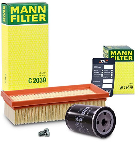 MANN-FILTER Inspektionspaket Filterset 1x Ölfilter, 1x Luftfilter, Kompatibel mit VW CADDY I (14), GOLF 1, GOLF 2 (19E, 1G1), JETTA I (16), JETTA II (19E, 1G2, 165), SCIROCCO (53), SCIROCCO (53B)