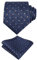 Alizeal Herrenkrawatte und Einstecktuch für Business, formelle klassische Krawatte mit Einstecktuch, 155 - Marineblau + Braun, Einheitsgröße