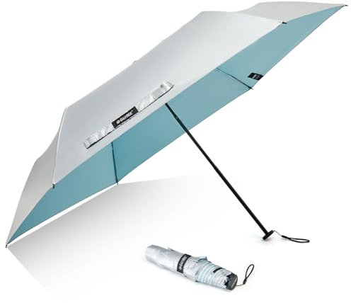 G4Free Kompakter Regenschirm & Reiseschirm, 115 g, ultraleicht, ultraklein, UPF 50+ Mini-UV-Sonnenschirm, Rippen aus Kohlefaser