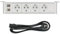 MENAYODA Regleta de enchufes bajo la encimera, 4 enchufes con 2 RJ45 y cable de 1,5 m, enchufe para muebles o superficies de trabajo