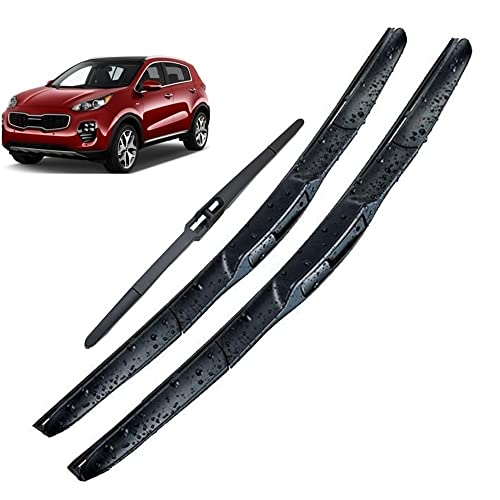 Limpiaparabrisas de vehículos Juego de escobillas limpiaparabrisas delanteras y traseras for Kia Sportage QL 2016 2017 2018 2019 26 16 11 Limpiaparabrisas para todo clima
