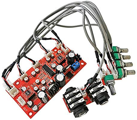 Puooifrty DC 12V 24V PT2399 Digital Microphone Audio Amplifier Board Karaoke Plate Reverb Preamplifier Reverberator OP275 Op Amp