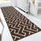 Biscpro Teppich Läufer,60x200cm Teppich läufer Waschbar rutschfest Pflegeleicht Teppichläufer für Wohnzimmer,Flur,Küche,Büro,Schlafzimmer-Braun