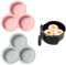 Silicone Air Fryer Egg Pan,2 PCS Air Fryer Accessories with 3 Cavity Non Stick Air Fryer Muffin Tray 3 Hole Pancake Pan Fried Egg Pan for Air Fryer Baking Cooking Accessories