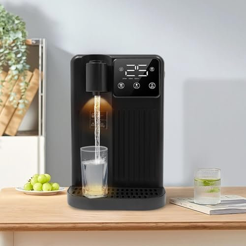 1700W Heißwasser-Sofortspender, für die Zubereitung von Tee, löslichem Kaffee, Babynahrung, Wassertank 3 l Kapazität, 25-99 °C | Schwarz | mit LED-Anzeige |