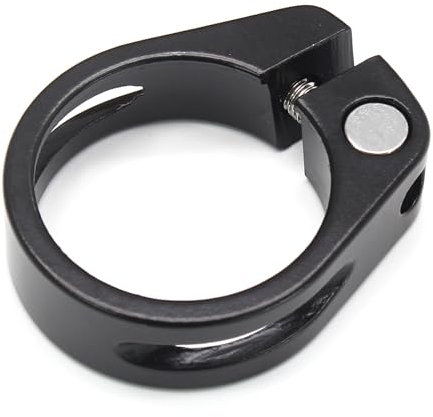 Bonsicoky Abrazadera para tija de sillín de bicicleta de 31,8 mm, aleación de aluminio, abrazadera de liberación rápida, tipo 2, color negro