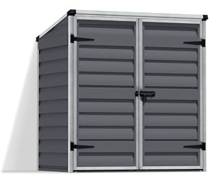 Canopia by Palram - Casetta da giardino in kit da viaggio, 1,3 m², telaio in alluminio, pannelli in policarbonato, grigio
