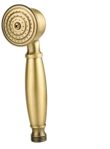 Soffione doccia in ottone, stile vintage, doccetta ad alta pressione, rimovibile, per bagno (oro)