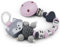 kleinerStorch Kette personalisiert mit Namen für Mädchen & Jungen | VIELE FARBEN | Baby Geschenk zur Geburt & Taufe | Fuchs (rosa)
