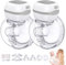 Haokoo Electric Breast Pump Double, Wearable Breast Pump Electrical Hands Free, 12 Levels 3 Modes with 21/24mm Flange, BPA Free
