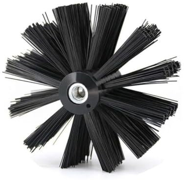 Chimney Cleaning Brush, Flexible Dryer Vent Chimney Sweep Brush Nylon Bristle Replacement Head for Sweeping Kitchen Fireplace Chimney Pipe (150 mm)