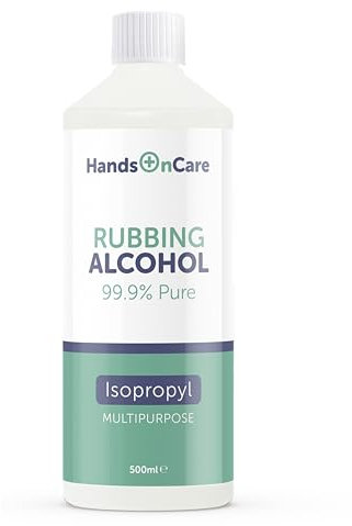 HandsOnCare - All Purpose Rubbing Alcohol | Isopropyl 99.9% Pure Isopropanol IPA for Cleaning, Laptops, Electronics, Glass, De-icer - 500ml
