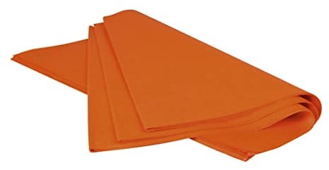 Clairefontaine 393658C Ries (mit 480 Blatt Seidenpapier, 50 x 75 cm, 18 g/qm, ideal für Deko und Bastelprojekte) 1 Ries orange