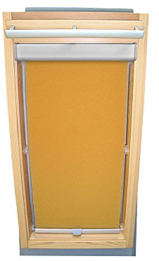 Easy-Shadow Abdunkelungsrollo Rollo mit Blende Thermo gelb für Velux DKL/DKU/RHL/RHU-EP GGU,GPU,GHU,GTU P06 ALU // Maßanfertigung