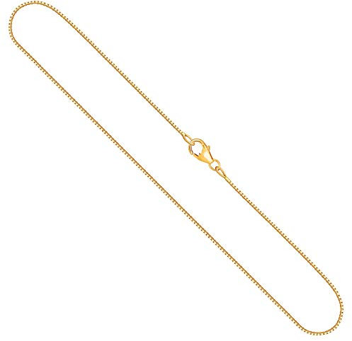 EDELIND Goldkette, Venezianerkette Gelbgold 750/18 K, Länge 38 cm, Breite 0.7 mm, Gewicht ca. 2.1 g., NEU