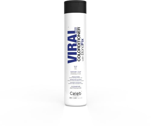 Celeb Luxury Viral Blue Colorditioner, Professional Semi Permanent Hair Colour Depositing Conditioner, Maintains and Refreshes Bold Blue Colour
