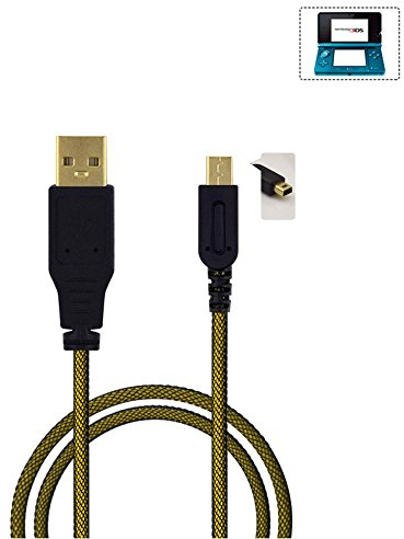 Gold-Plating High Speed USB 2.0 Power Ladekabel für Nintendo DSi NDSi DSi XL 2DS 3DS N3DS XL neue 3sd XL LL (Kordel Länge: 300 cm)