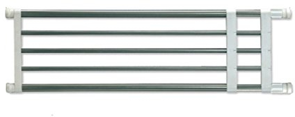 BAOYOUNI Adjustable Cupboard Closet Shelf Extendable Wardrobe Rail Tension Rod Hanging Clothes Metal Storage Rack Kitchen Bathroom Divider DIY Organiser