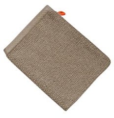 DONE Deluxe Waschhandschuh, Baumwolle, Taupe, 16 x 21 x 1 cm
