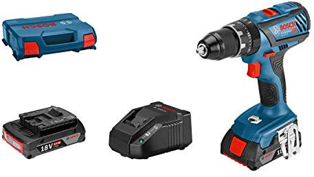 Bosch Professional 18V System Cordless Combi Drill GSB 18V-28 (incl. 2x GBA 2.0Ah Batteries, Charger GAL 18V-20, L-BOXX 136)