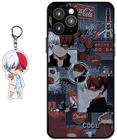 Staremeplz Compatible with iPhone 12 Pro Case With Anime Figure Design [With Keychain], Soft Silicone TPU Cartoons Protective Phone Case for Compatible with iPhone 12 Pro
