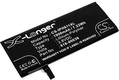 TECHTEK battery compatible with [Apple] A1633, A1688, A1691, A1700, iPhone 6s replaces 616-00036