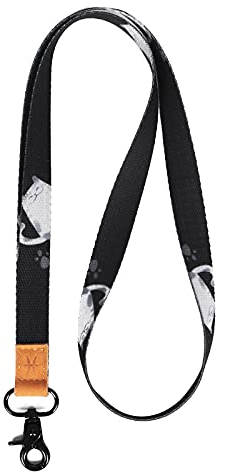 HEZEN Coole Lanyards, Halsband-Schlüsselanhänger, Hals-Lanyards für Schlüssel, Brieftaschen und Ausweishalter (Katze)