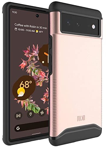 TUDIA DualShield kompatibel für Google Pixel 6 Hülle, [Merge] Stoßfestes Dual-Layer Dünn Hart TPU Militär Grade Schutzhülle für Google Pixel 6 - RotGold